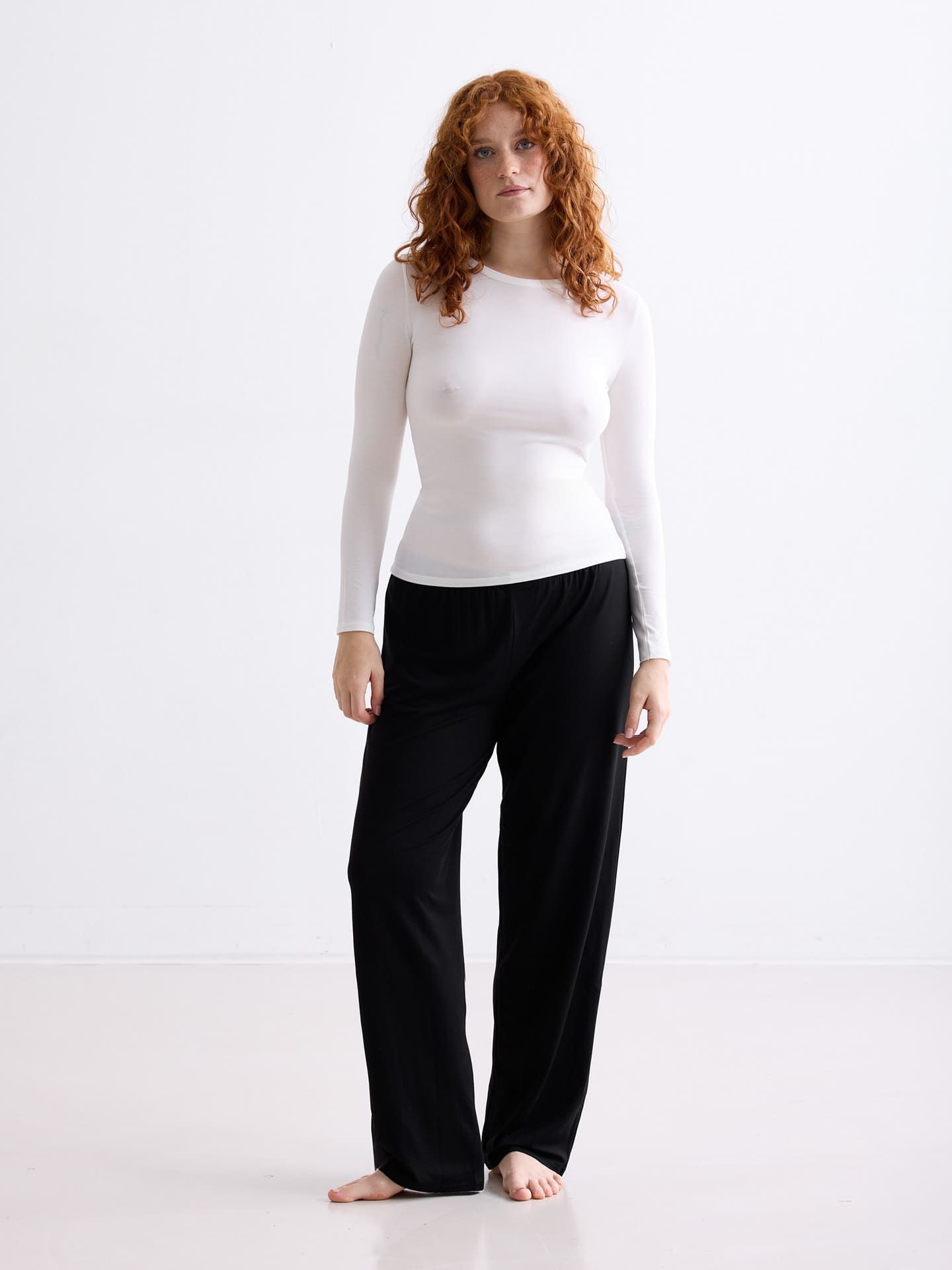 Light Touch Long Sleep Pants black 38